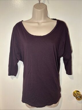 GAP Plum Scoop Neck Dolman Long Sleeve Top - size XS